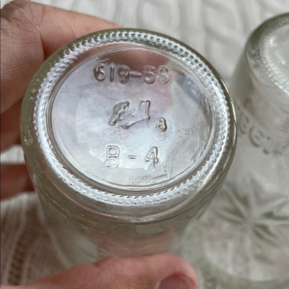 3 VTG Ball Jelly juice jar/glasses, 50th anniversary Ball 1933 to 1983 starburst - Picture 11 of 15